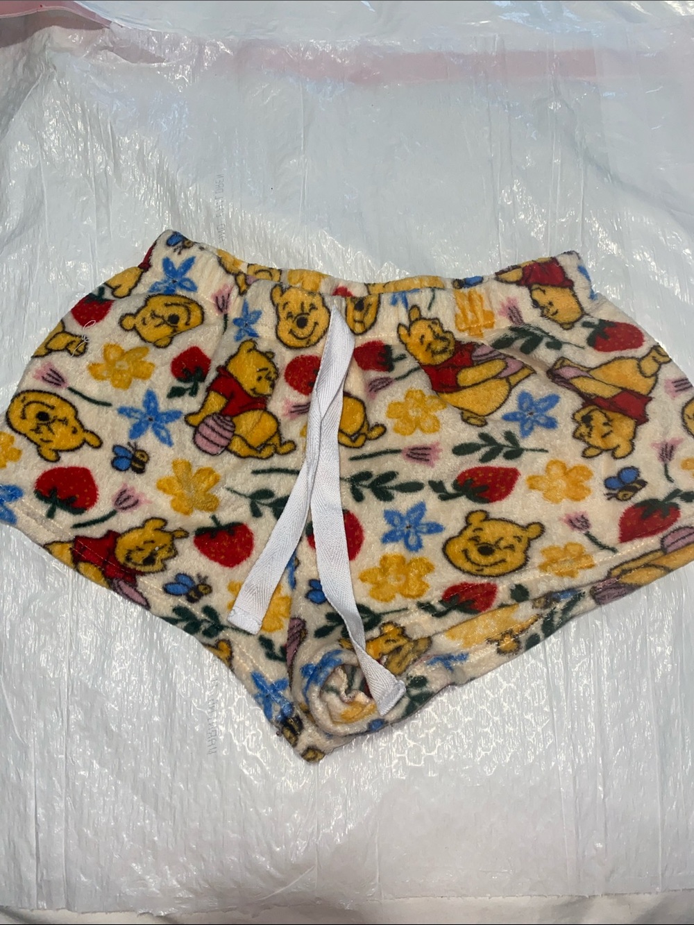 Disney Winnie the Pooh Fleece Shorts - Yellow, Red, Blue, Cream